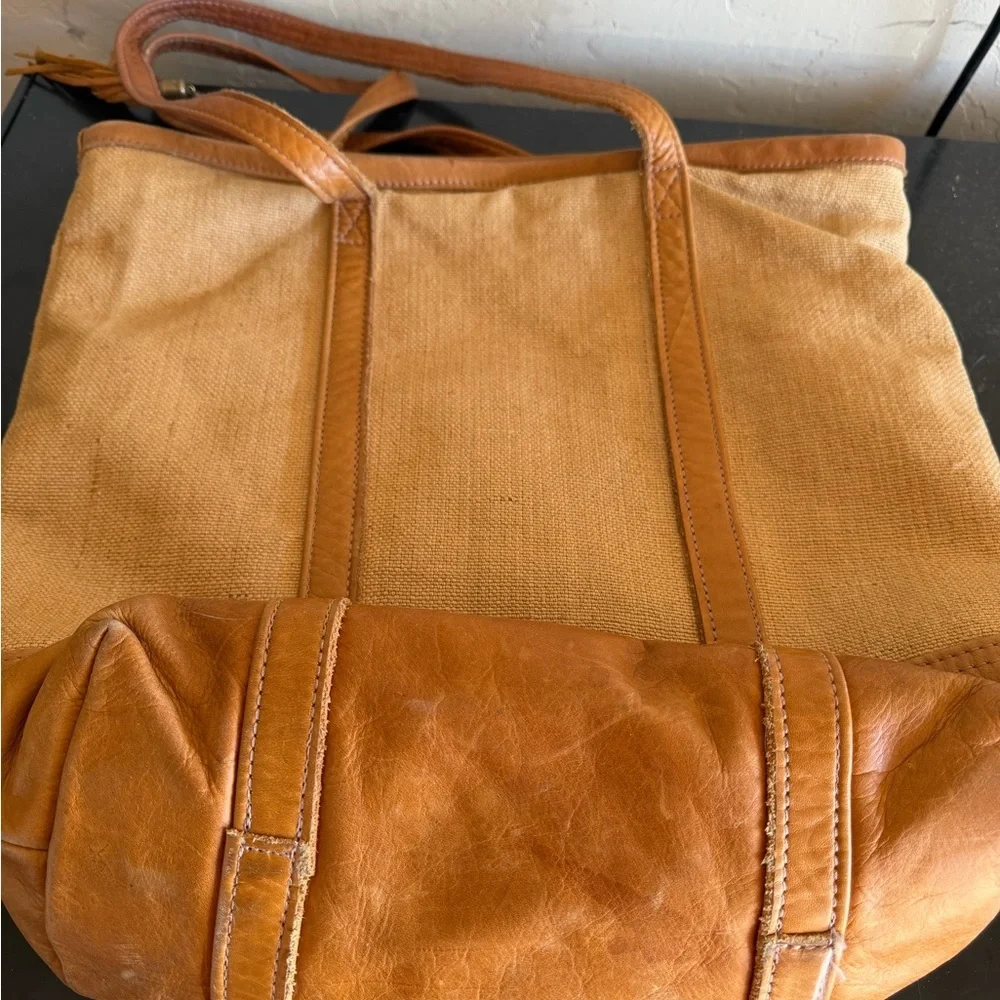 Canoe Women’s Brown and tan Leather Suede Handbag